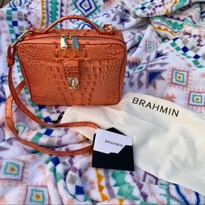 Orange Brahmin crossbody bag